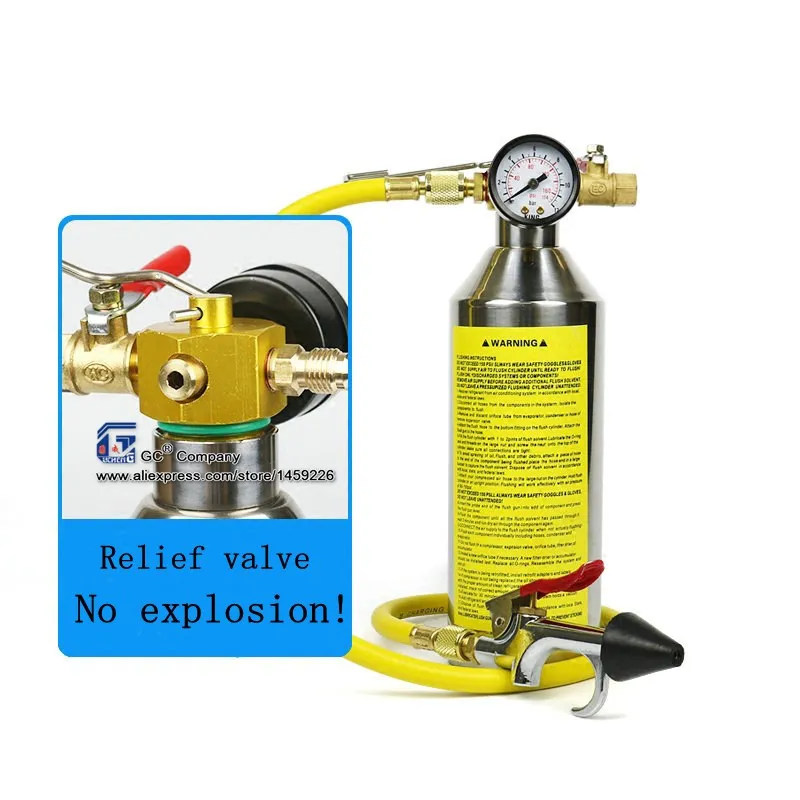 Vehicle Cleaning Air Conditioning Tool Flush Canister Gun Clean Set