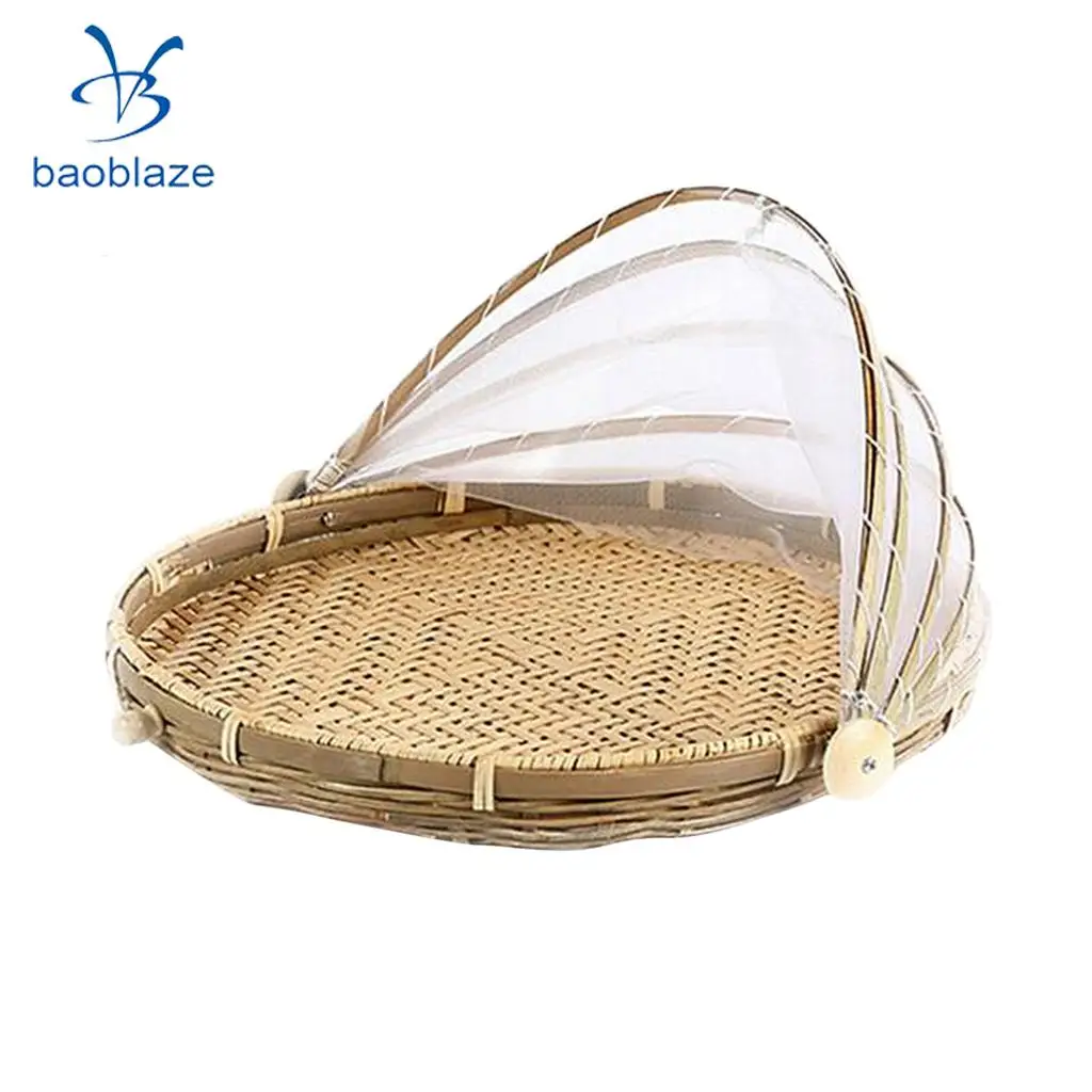 Bamboo Serving Food Tent Basket Hand Woven Fruit Baskets Storage 6 Designs