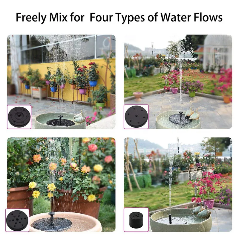 1.4W Round Shaped Solar Fountain Water Floating Fountain Pump Outdoor Bird Bath Fountain Pool Pump For Pond Garden Decoration 1.4W Round Shaped Solar Fountain Water Floating Fountain Pump Outdoor Bird Bath Fountain Pool Pump For Pond Garden Decoration
