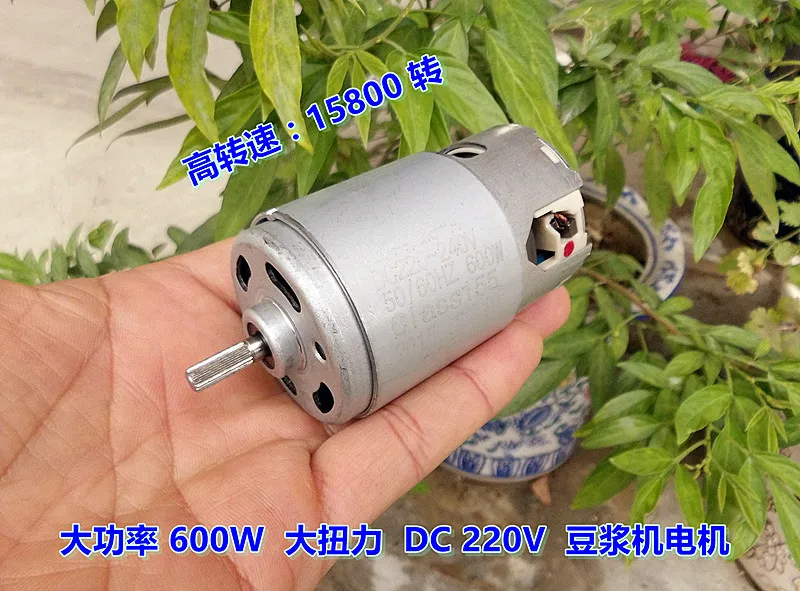 

High power 600W high speed 15800 rpm high torque DC soya-bean milk machine motor