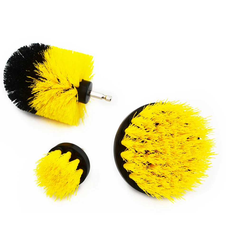 

GOXAWEE 3pcs Power Scrubber Clean Brushes For Electric Screwdriver Drill Carpet Glass Car Tub Tires Nylon Brushes Polishing Tool