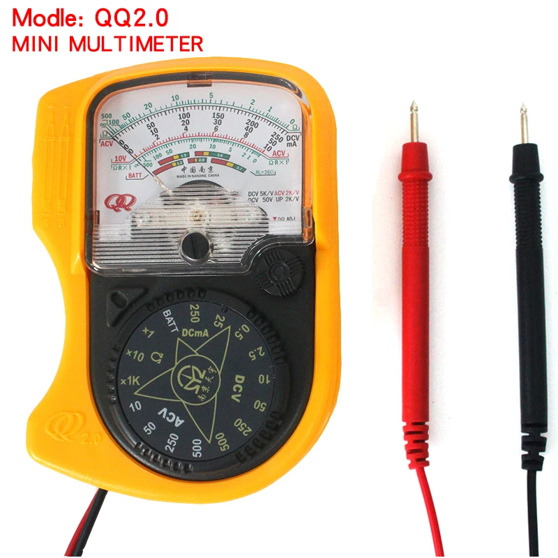 Hight quality QQ2.0 Compact Analog Multimeter, mini multimeter. Home and Student applicable type (1)