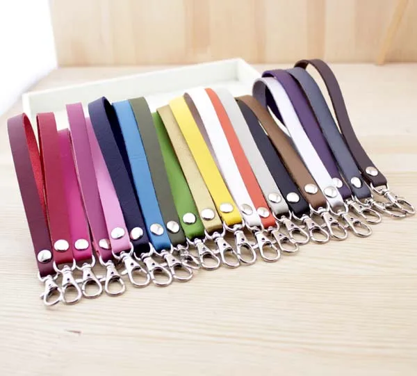 

5cm 15cm length Faux Leather Bags Handle with Silver Hooks Purse Mini Bag 20 color 2 pcs