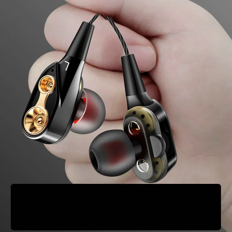 Двойные драйверы наушники проводная гарнитура Hi Fi бас Fone De Ouvido для Xiaomi samsung