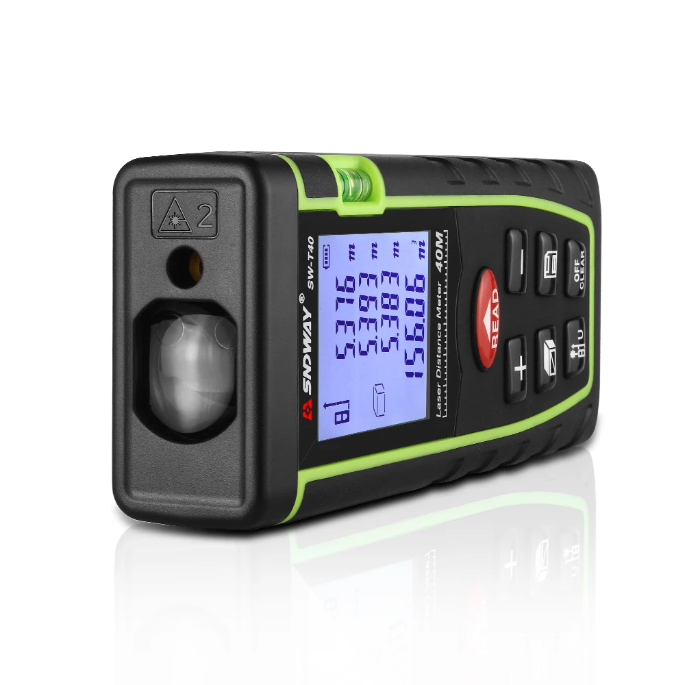SNDWAY 40M Digital Laser Rangefinder Handheld Distance Meter Area/volume/Angle Tape Measuring Tool Trena Roulette Ruler SNDWAY 40M Digital Laser Rangefinder Handheld Distance Meter Area/volume/Angle Tape Measuring Tool Trena Roulette Ruler