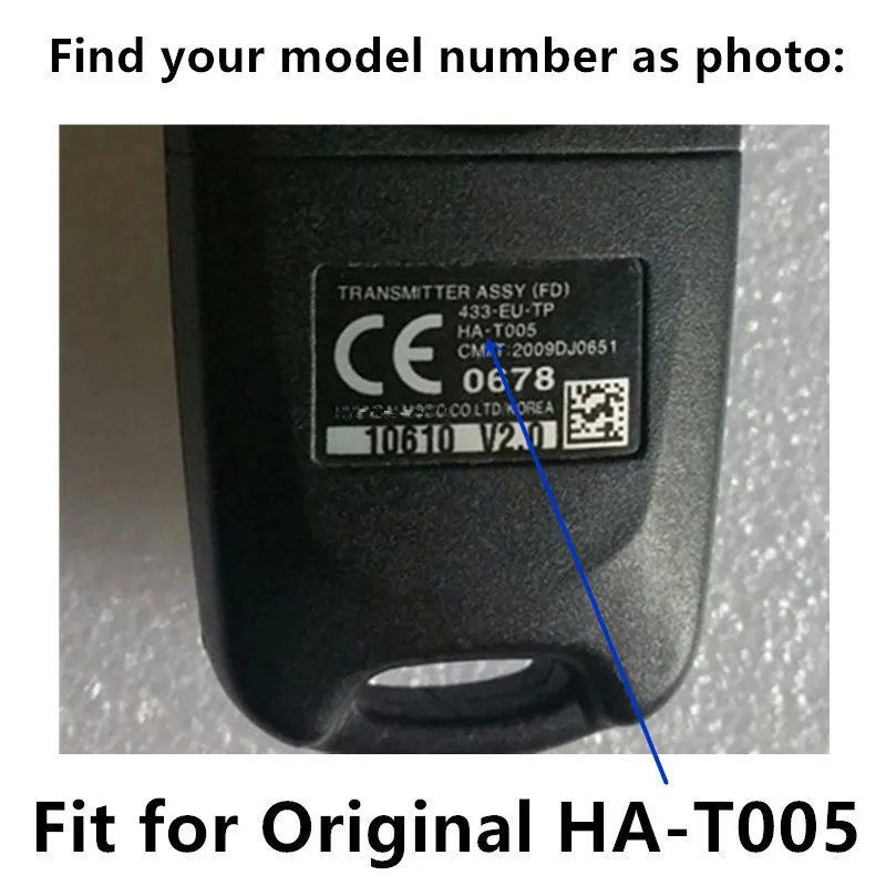 QCONTROL пульт дистанционного ключа HA-T005 CE0678 для HYUNDAI i30 433MHz TOY40 ключ лезвия ID46 транспондерный чип