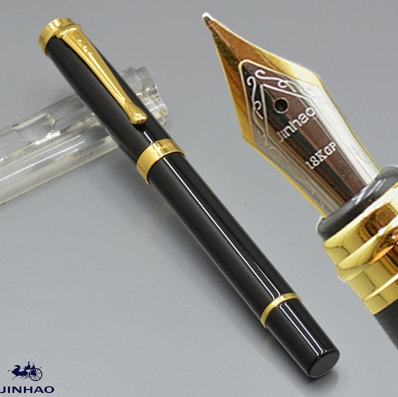 Классическая Роскошная ручка JINHAO 500 с черным фонтаном канцелярские