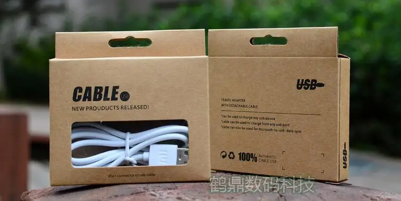 Кабель Micro USB 9 5*7 5 см * 1 м розничная упаковка коричневая коробка из крафт бумаги