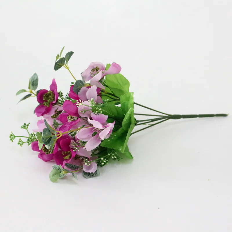 Flone Emulation Plastic Flower Chrysanthem Artificial Silk Flowers Little Daisy For Wedding Home Office Leisure Party Decora (12)