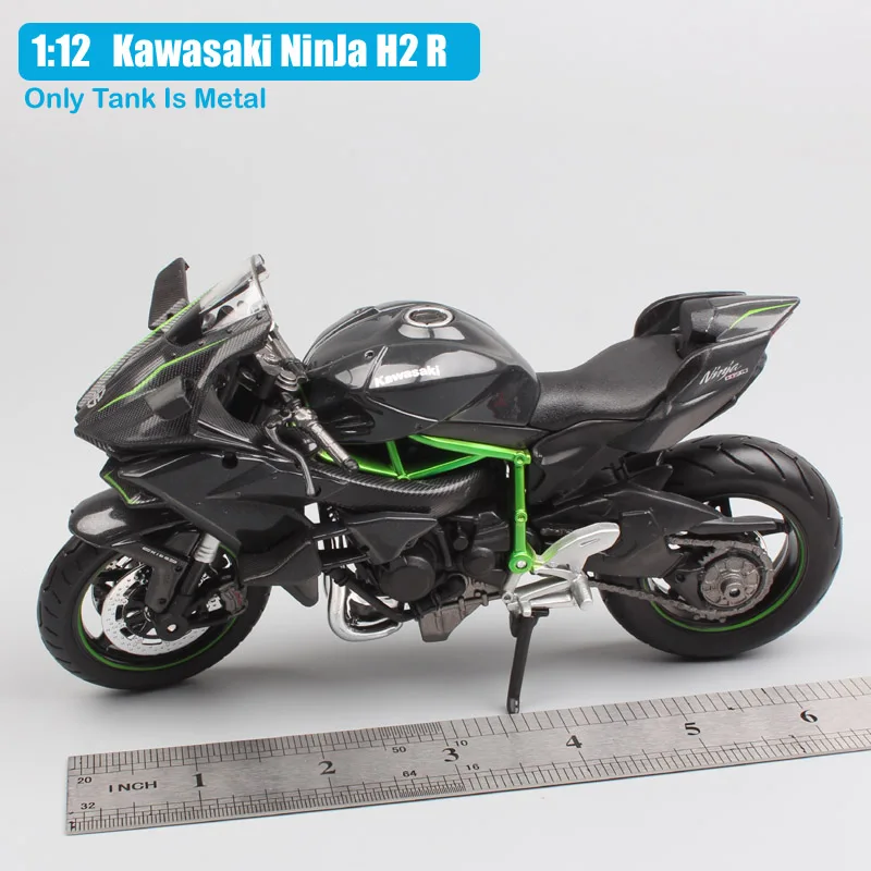 1:12 Масштаб Kawasaki Ninja H2 H2R литье под давлением спортивный велосипед трек гоночный мотоцикл supercharged модели миниатюры велосипед игрушка для ребенка