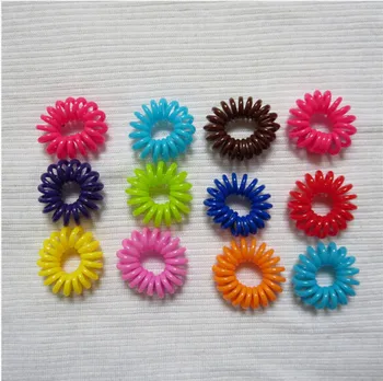 

5 Pcs Multicolor Telephone Phone Cord Elastic Ponytail Holders Hair Ring Scrunchy For Girl Rubber Band Tie Styling Accessories