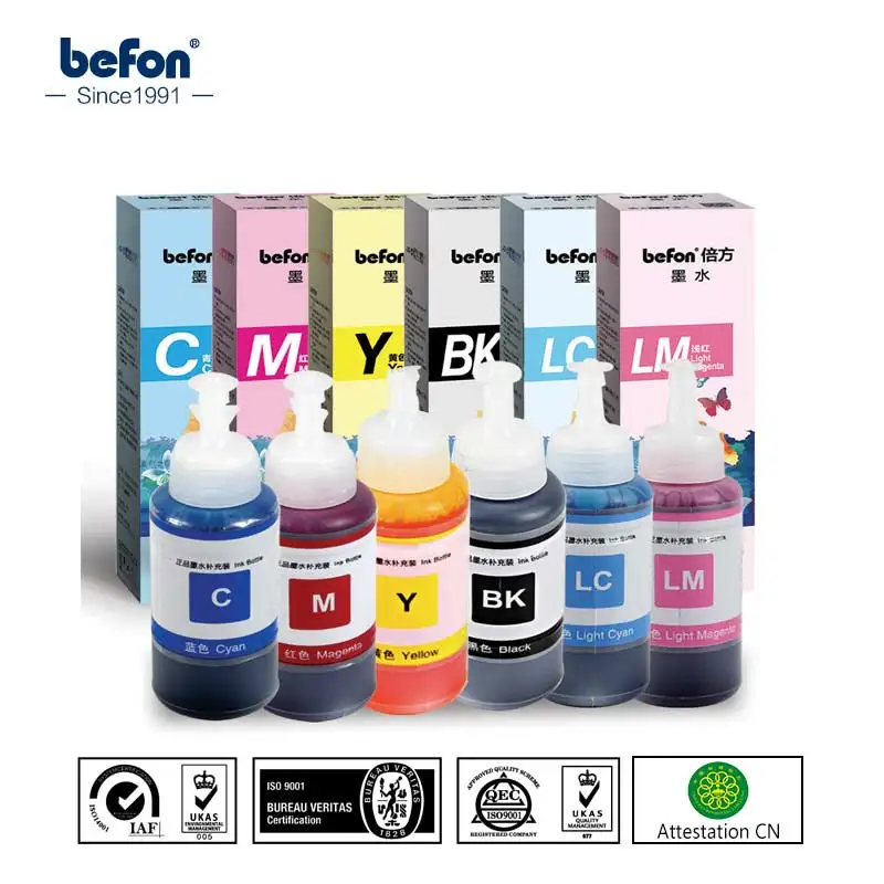 Набор заправки чернил befon 6 цветов для красителей совместимых с принтером Epson L111