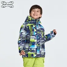 Лыжная куртка для катания на сноуборде для детей, теплая дышащая водонепроницаемая зимняя Лыжная куртка для мальчиков и девочек детская Лыжная одежда для туризма Новинка года
