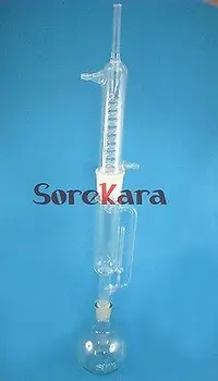 

150ml Glass Soxhlet Extractor Extraction Apparatus With Coiled Condenser Extractor Body Lab Use