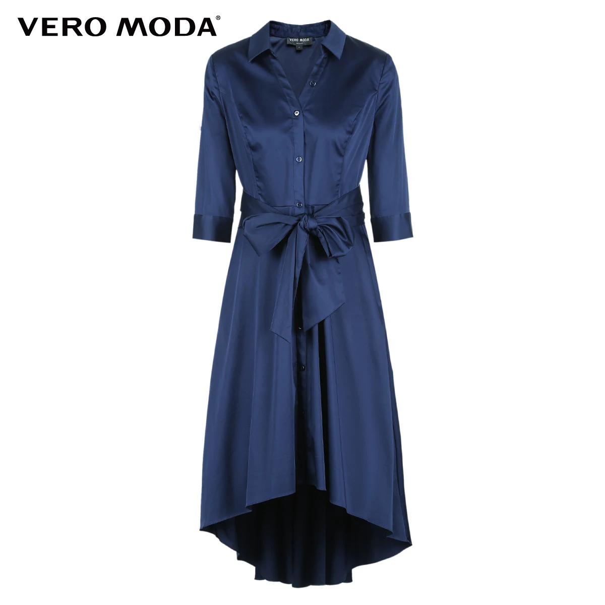 Vero Moda платье-рубашка с v-образным вырезом и рукавами три четверти | 31837C519