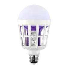 Инсектицидная лампа E27 светодиодный лампы 2 режима электрическая ловушка для насекомых свет 220V15W от насекомых Убийца Zapper лампа от насекомых на открытом воздухе сад