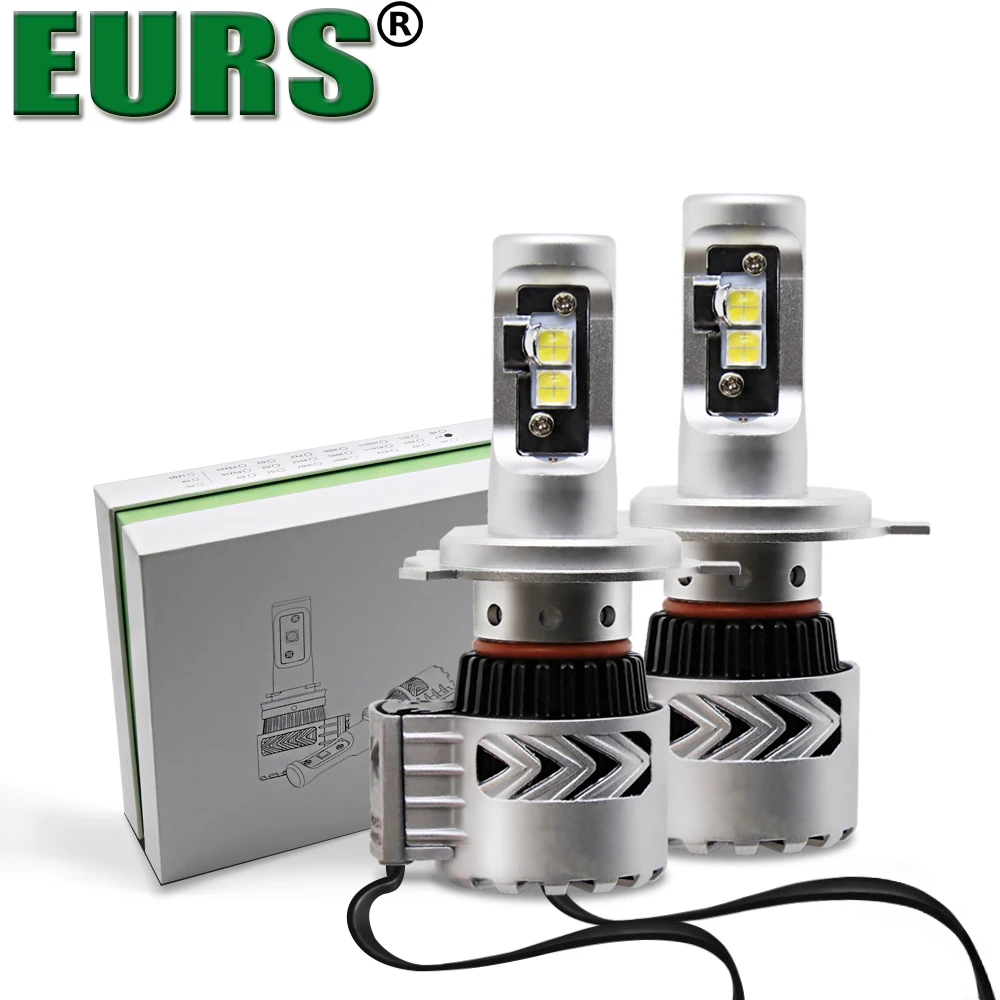 EURS TM 2PCS Super Bright 72W 12000LM H4 LED G8 XHP50 CHIP Car Headlight Auto font
