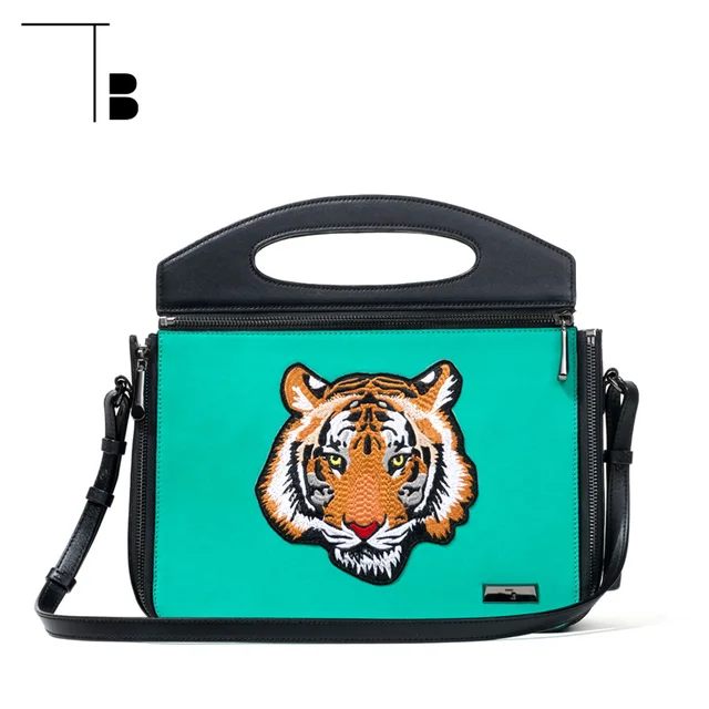 TB brand 100 Genuine Leather Women Bagin Shoulder Bags from Luggage