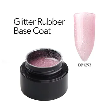 

MONASI Glitter Rubber Base Coat ,2020 New Product Camouflage Color Rubber Base Gel Nail Polish Soak Off UV Primer