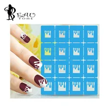 Beautome 1Pcs Hollow out French Manicure Nail Art DIY Tips Guides Transfer Nail Stickers Nail Accessories