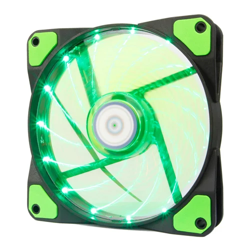 ALSEYE 120мм вентилятор для компьютера 12v водяной радиатор компьютерный вентилятор радиатор 3-4pin 1300RPM кулер для корпуса LED x 1 - Цвет лезвия: Green