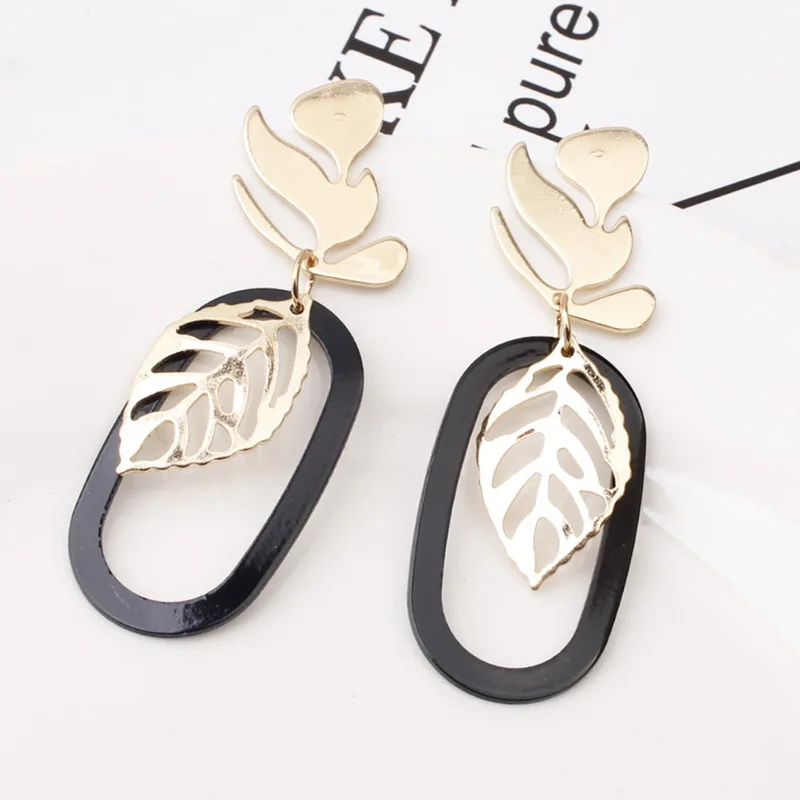 

Korean Creative Long Statement Geometric Leaves Tassel Dangle Drop Earrings For Women Earrings Fashion Jewelry Earrings Brincos