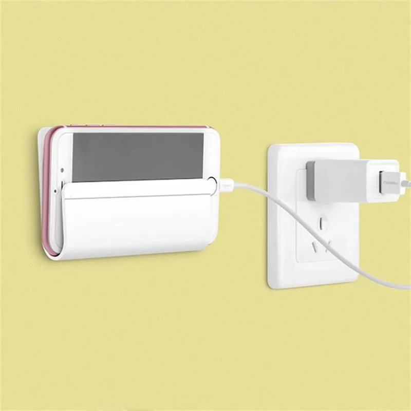 Mobile Phone Wall Charger Adapter Charging Holder Hanging Stand Bracket