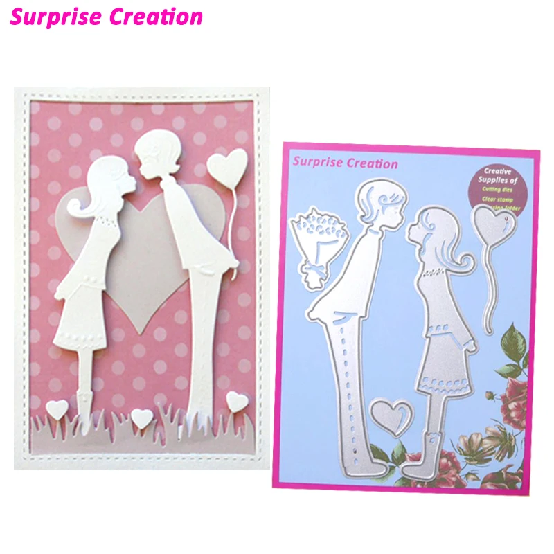 

Surprise Creation Cutting dies Boy & Girl Scrapbook Craft Dies Valentine's & Wedding DIY Stencil