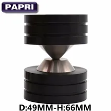 PAPRI 4PCS/Lot 49MM*66MM 304 Stainless Steel Graphite Spikes Feet Pad For CD player speaker,Tube amplifier,instrument,equipment