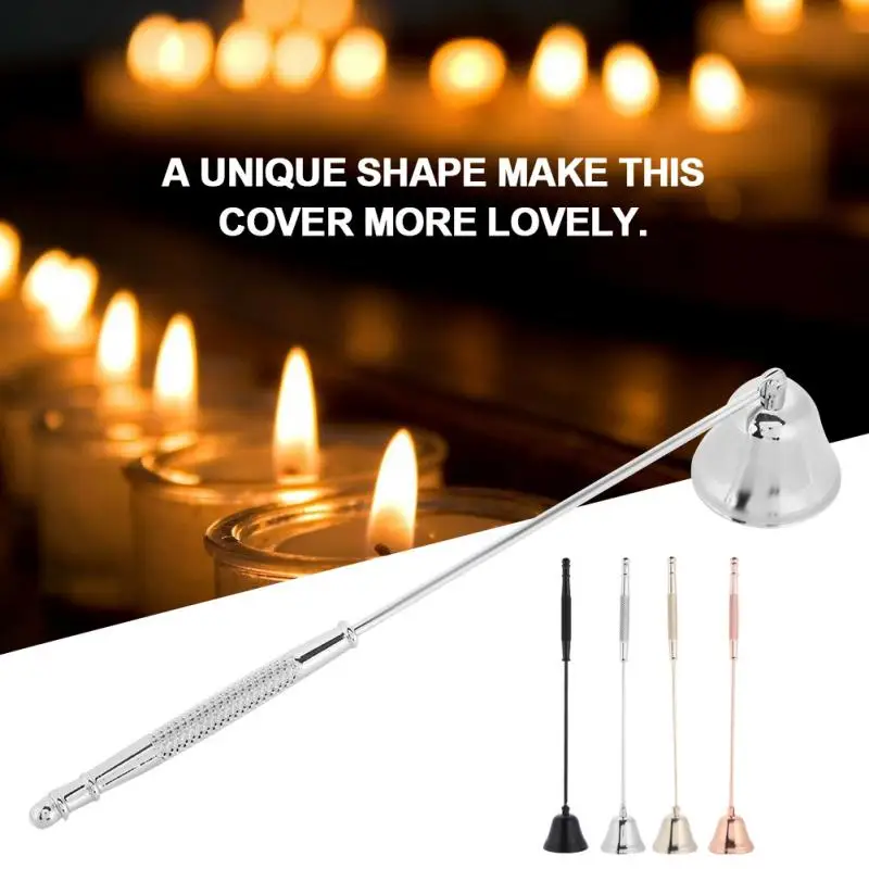 

1Pcs Hot Sale Stainless Steel Bell Shaped Candle Snuffer Wick Trimmer Scissor Cutter Put Out Fire Hand Tool Candle Accessories