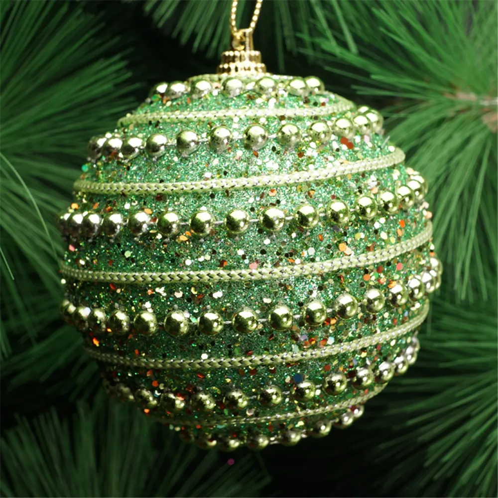 Рождественские елочные украшения 8 см рождественские блестящие шары со стразами орнамент с рождественской елкой украшения Adornos De Navidad Kerst