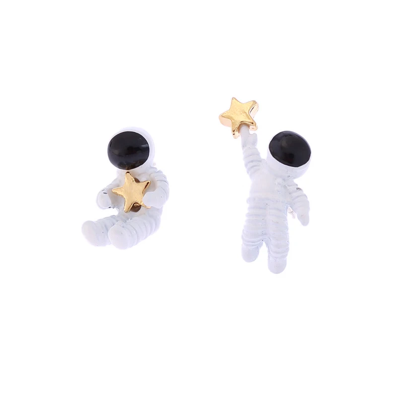 Timlee E032 простые милые серьги в виде звезды астронавта асимметричные серьги-гвоздики модные ювелирные изделия