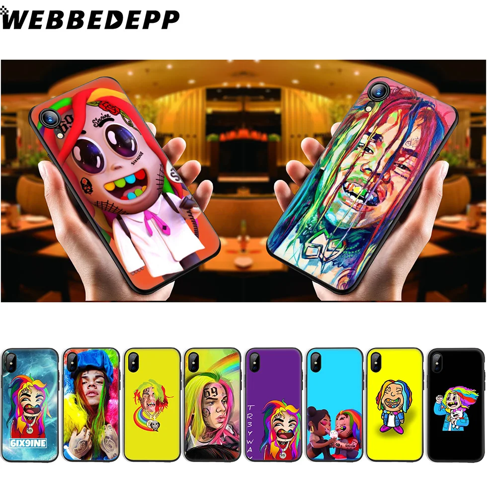 Мягкий силиконовый чехол WEBBEDEPP 6ix9ine Tekashi для iPhone 11 Pro Xr Xs Max X или 10 8 7 6 6S Plus 5 5S SE Case |