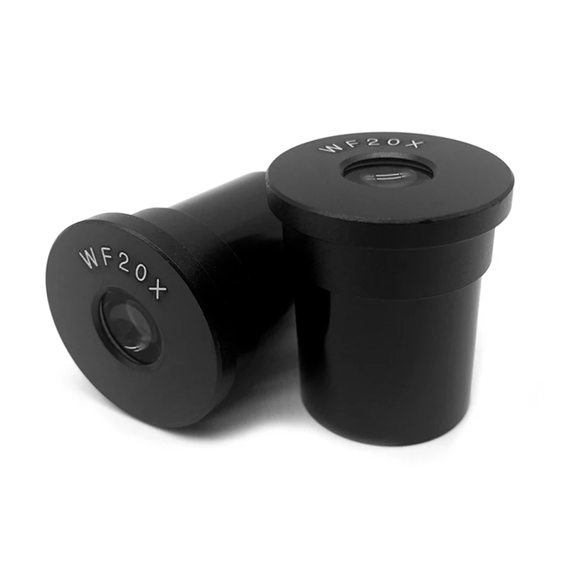 

2PCS WF20x Wide Field Eyepiece Optical Lens Field of View 10 mm for Biological Microscope with Mounting Size 23.2 mm