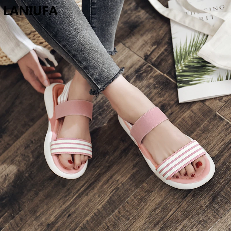 

new Summer Casual Sandals Women flats shoes Women Casual Open Toe Gladiator Breathable Walking women Sandals mujer zapatos &337