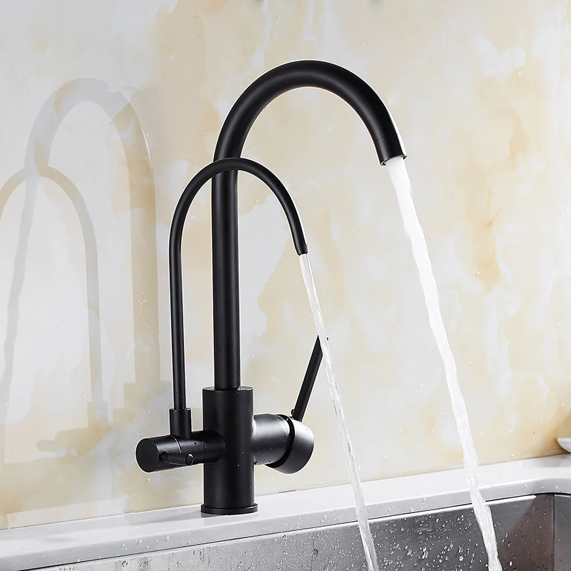 Kitchen Faucet Dual Function 3 Way Water Filter Black/Chrome Kitchen Faucet Marble Pure Water Kitchen Faucet Filler Tap Torneira Kitchen Faucet Dual Function 3 Way Water Filter Black/Chrome Kitchen Faucet Marble Pure Water Kitchen Faucet Filler Tap Torneira