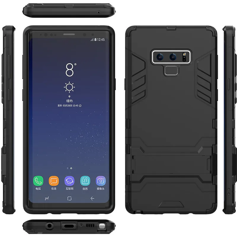 Desktop Stand Cover for Galaxy Note 8 S8 S9 Plus A6 A8 2018 Phone Case Shockproof Armor A3 A5 A7 2017 J3 J5 J7 Neo | Мобильные