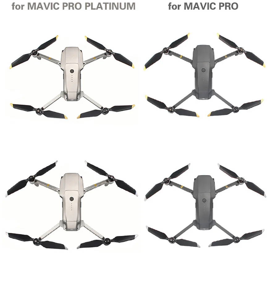 4 пары пропеллеров для DJI Mavic Pro Platinum 8331 малошумные быстросъемные пропеллеры золотого и серебристого цвета для DJI Mavic Pro Аксессуары