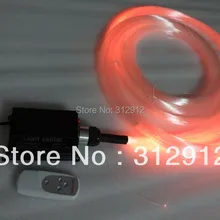 Комплект из оптического волокна PS; 200 шт волокон x 1,0 мм(диаметр) x 2 метра в длину с одним двигателем 16 Вт RGB ИК-светильник