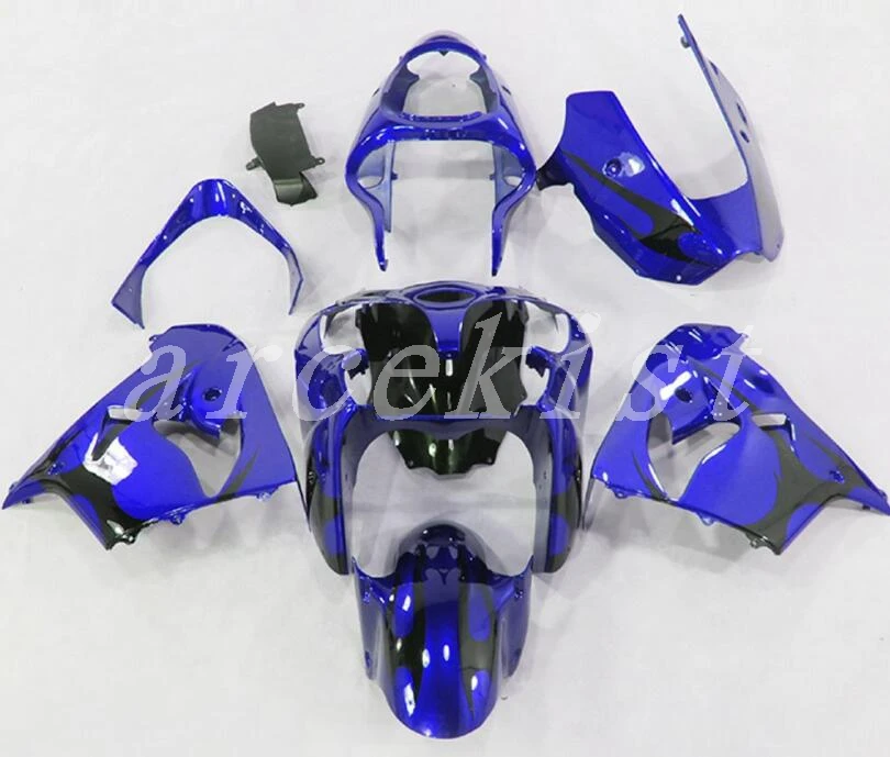 3 Подарки мотоциклетный обтекатель abs комплект подходит для Kawasaki ninj ZX9R 1998 1999 98 99 9r Обтекатели Пользовательские Цвет синий, черный; Большие размеры 34–43 глянцевый