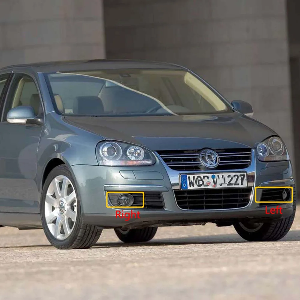 Для VW Jetta V MK5 2006 2007 2008 2009 2010 2011 Автомобильный-Стайлинг передний бампер галогенный противотуманный светильник противотуманная фара с выпуклой линзой