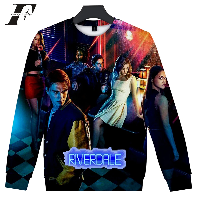 2018 зимняя толстовка с капюшоном harajuku Riverdale TV Show 3D свитшот для женщин/мужчин