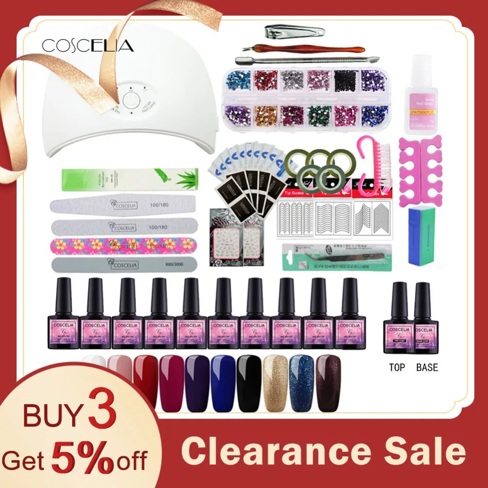 

Manicure Set Nail Extension Set Set For Manicure Gel Nail Polish Nail Art Sets 36W Nail Dryer Tools For Manicure Soak Off UV Gel