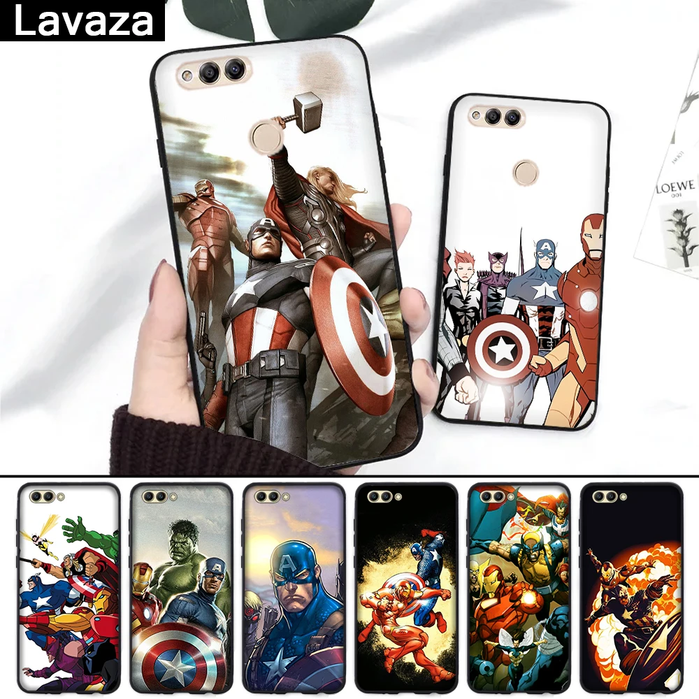 

Lavaza 138FF Avengers design Silicone Case for Huawei Honor 6A 7A 3GB Pro 7X 8 Lite 8X 8C 9 Note 10