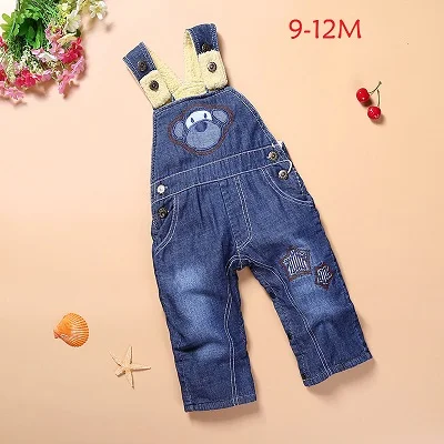 Новое поступление для мальчиков толстые теплые overol Жан для маленьких детей зимние штаны детские джинсы для мальчиков комбинезоны DK0101 - Цвет: color as picture