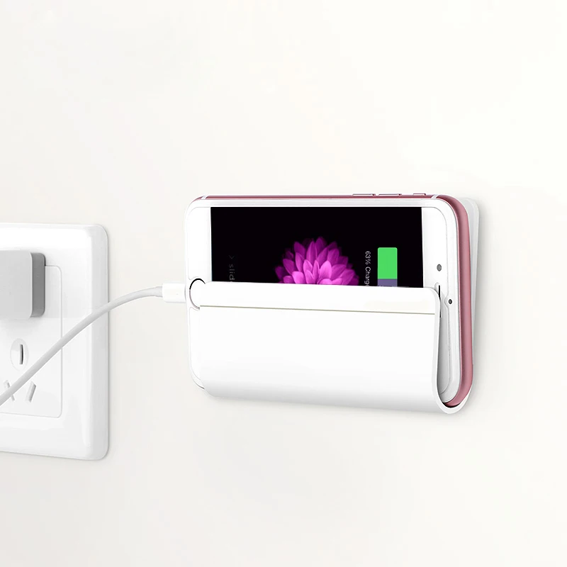 Wall Charger Phone Holder Mount Stand For iPhone 5s