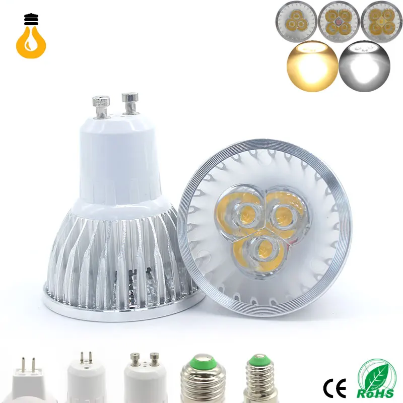 E27/GU10/GU5.3/MR16 AC12/85 265 V 12W 15W высокая яркость светодиодный прожектор лампа реальный