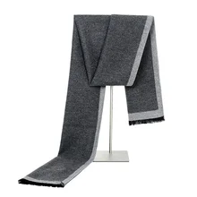 Мужской теплый шарф, модный однотонный стиль, формальный, деловой, шаль, утолщенный, теплый, глушитель, шейный платок для мужчин