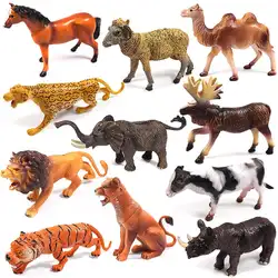 Игрушки в форме диких животных модель для ребенка фермы скота играть фигурку Мальчик одна деталь доения Корова Лошадь козел верблюд