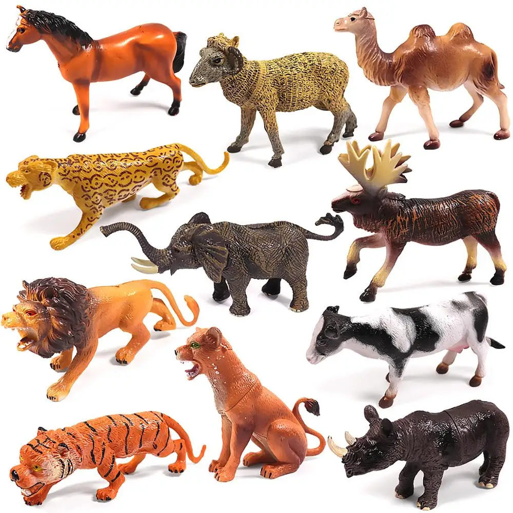 Wild Animal Toys Model For Child Farm Livestock Play Action Figure Boy One  Piece Milking Cow Horse Goat Camel Home Decoration - Action Figures -  AliExpress